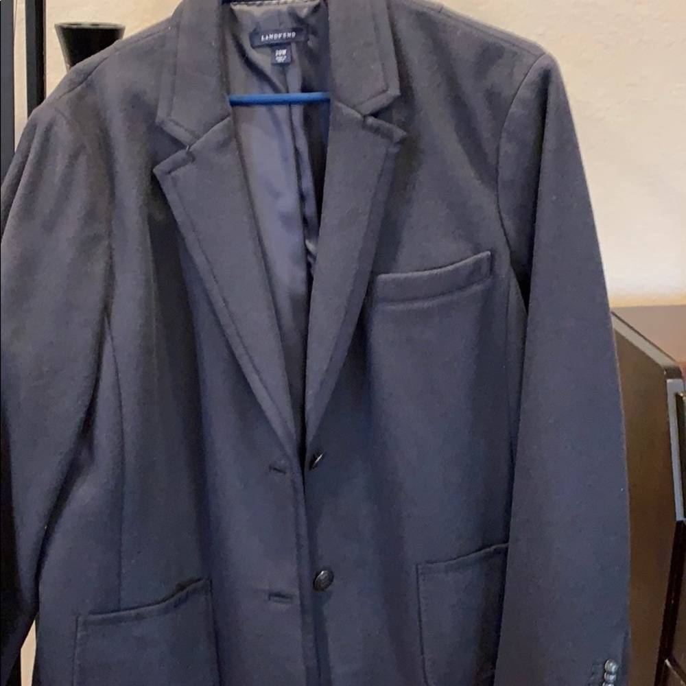 Lands Ends Charcoal Gray Blazer